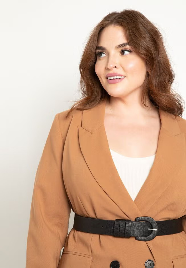 Pebbled Texture Belt | Eloquii