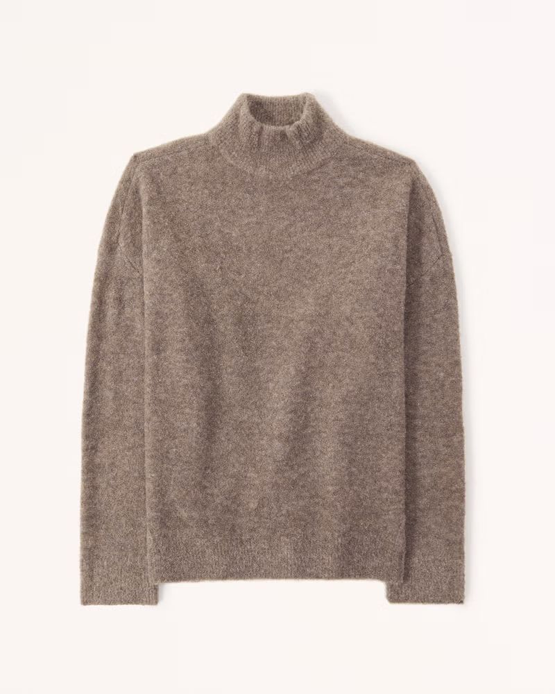 Women's Oversized Boucle Turtleneck | Women's 30% Off Select Styles | Abercrombie.com | Abercrombie & Fitch (US)