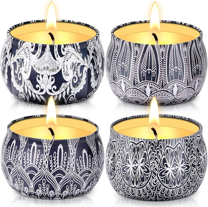 Hausware Citronella Candles - 4 Pack Citronella Candles Outdoor Set，Indoor Scented Soy Wax Cand... | Amazon (US)