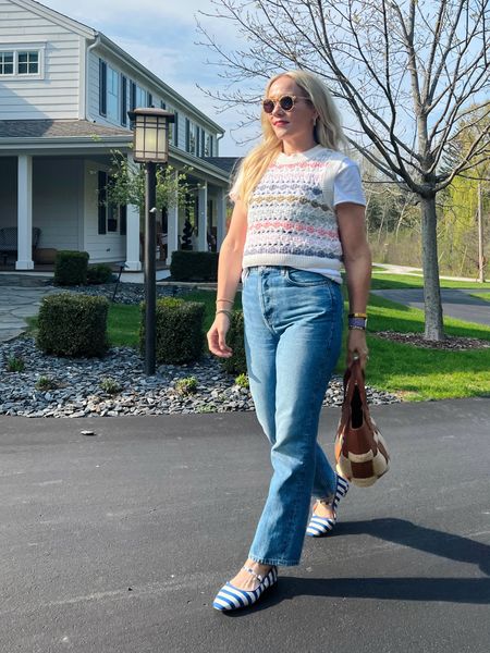Spring and Summer casual denim outfit / Boden stripe flat shoes, vest, tee, on trend raffia bag, Krewe sunglasses, layered necklaces and bracelets

More everyday casual outfits over on CLAIRELATELY.com

#LTKSeasonal #LTKitbag #LTKshoecrush