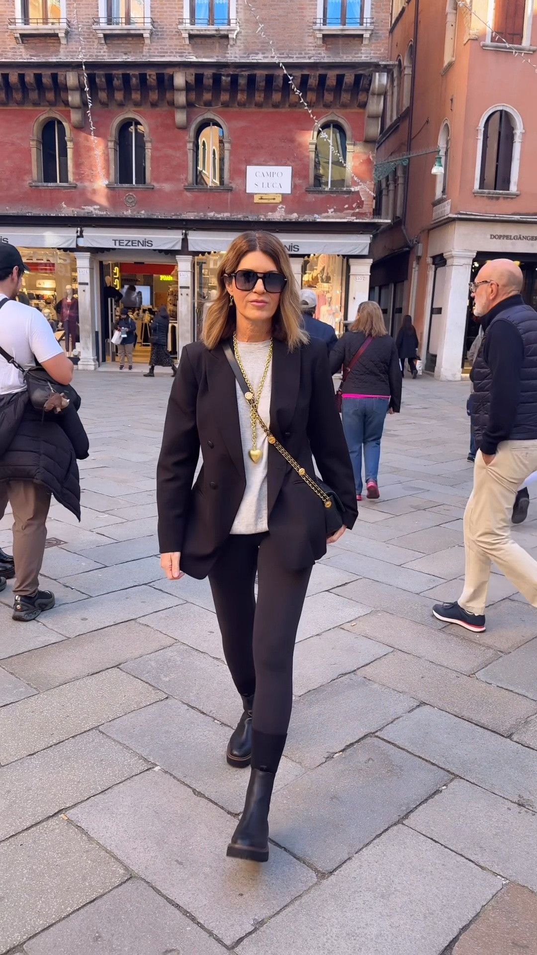 What I wore our last day in Magical Venice for sightseeing. This outfit is equal parts affordable, comfortable, and chic. 

Wearing a small blazer, a medium top, and size 4 leggings. The boots are a must have, and they’re waterproof! Sharing more details about our second trip to Venice soon! Heading to Florence tomorrow! 

#LTKStyleTip #LTKTravel #LTKOver40