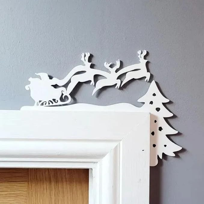 2024 New Metal Christmas Door Toppers Decor, Top Door Frame Corner Sign Decorations, Funny Holida... | Amazon (US)