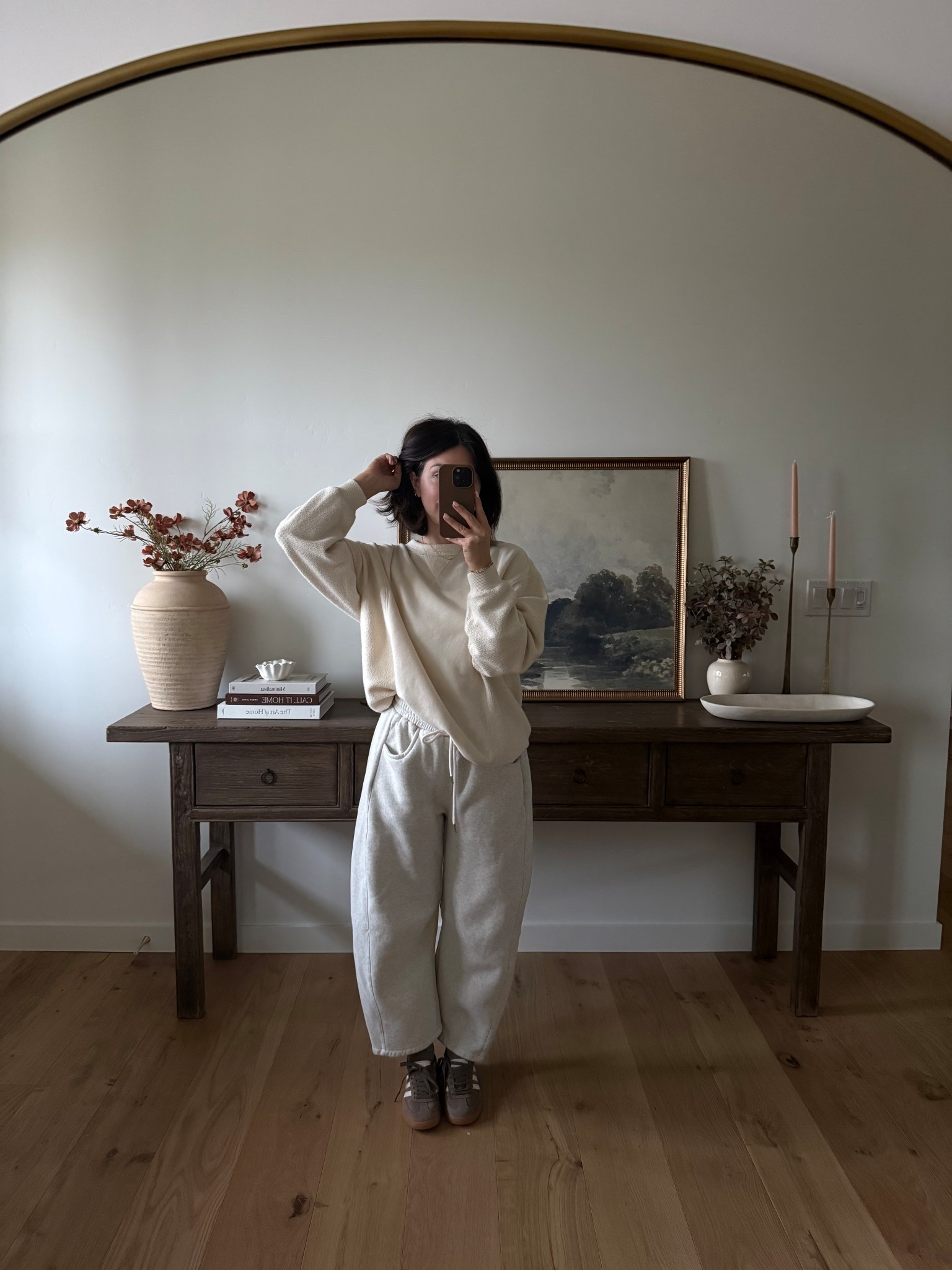 Comfy fit 
Cream sweatshirt is old from aerie but tagged similar color and style! 

#LTKootd #LTKmomlife #LTKdayinmylife