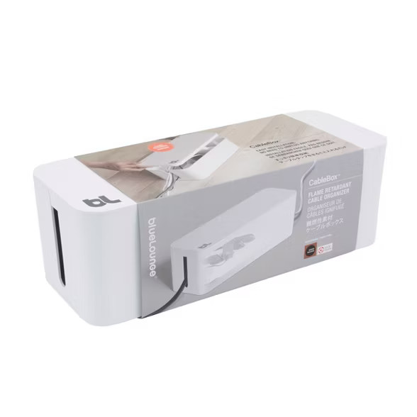 CableBox Flame Retardant Cable Organizer White - BlueLounge | Target