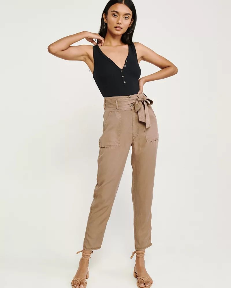 Belted Taper Pants | Abercrombie & Fitch US & UK