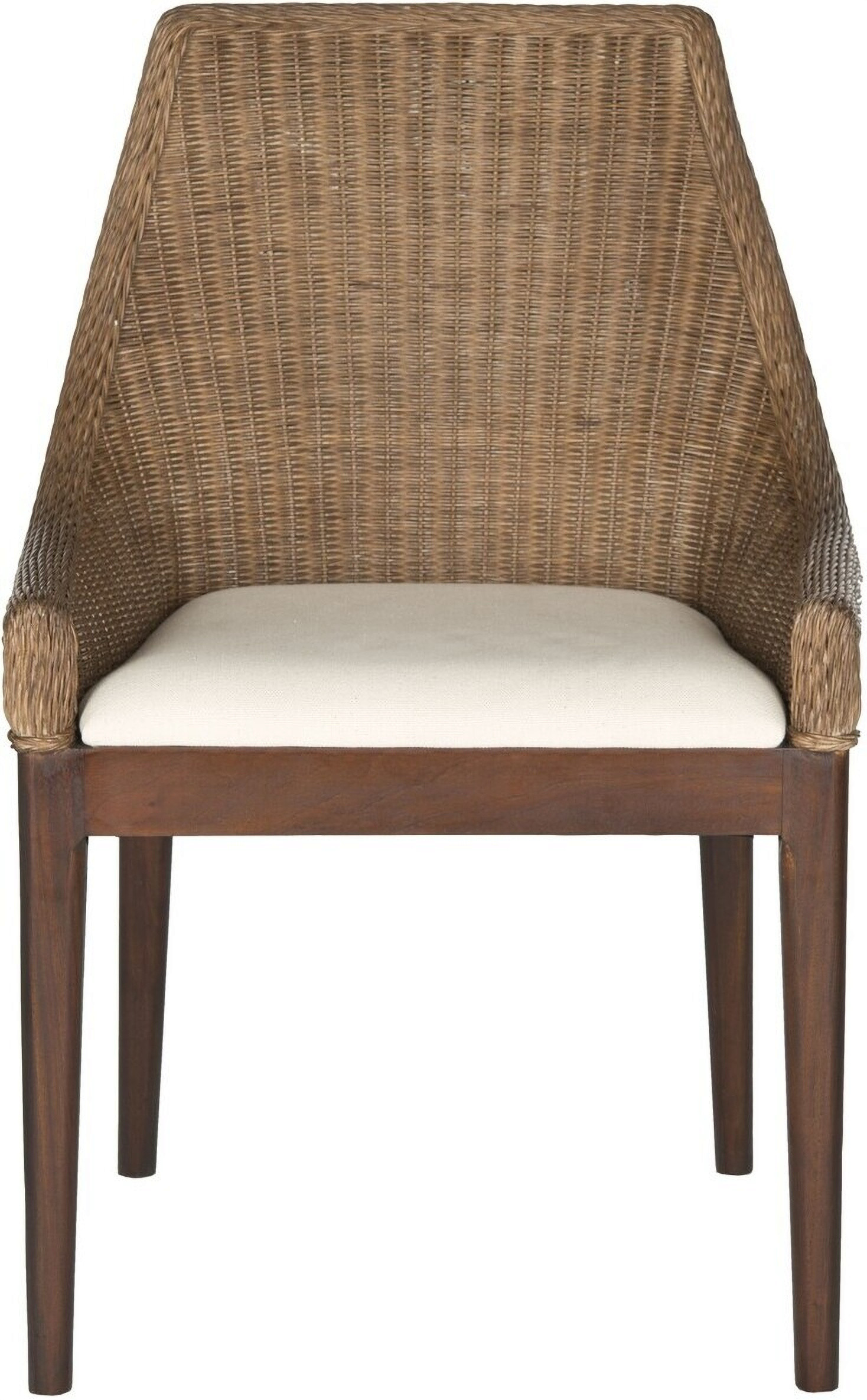 Franco Sloping Chair in White and Brown | 1stopbedrooms