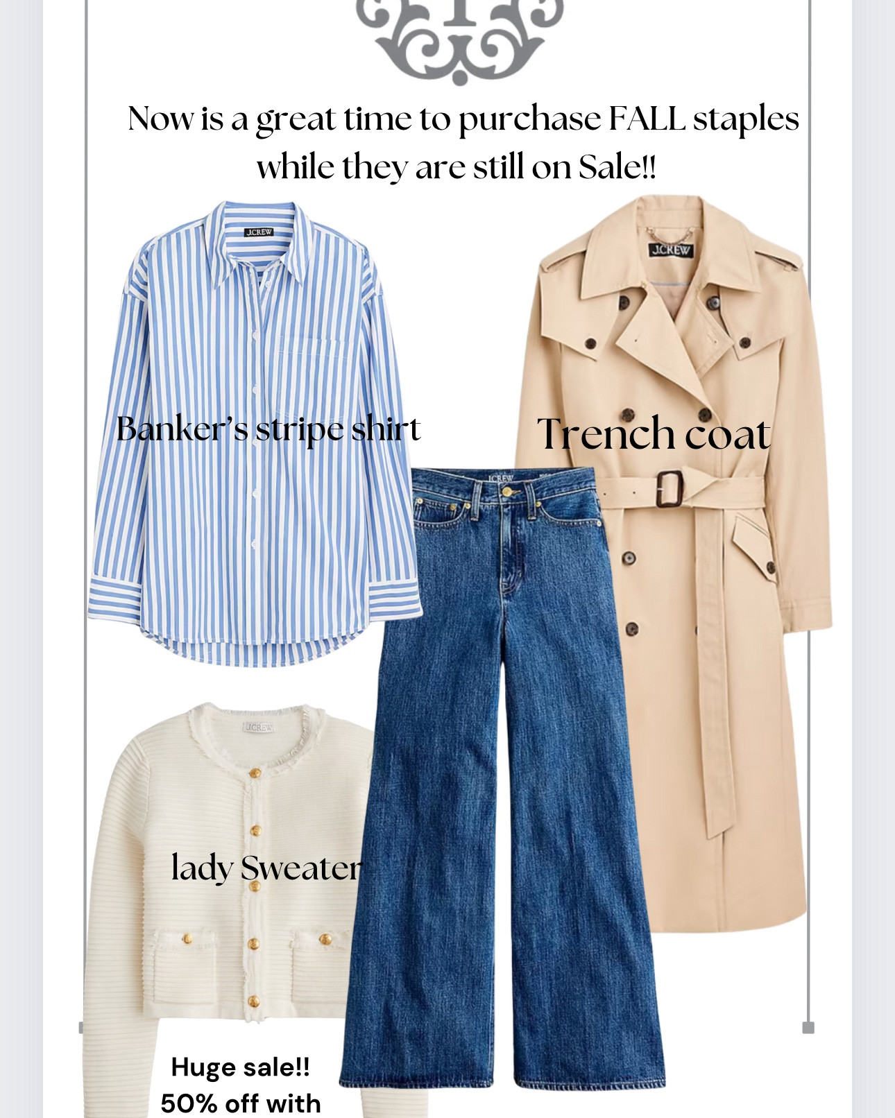 Sale!!!  Huge sale on staples we have and love  

#LTKMidsize #LTKFindsUnder100 #LTKOver40