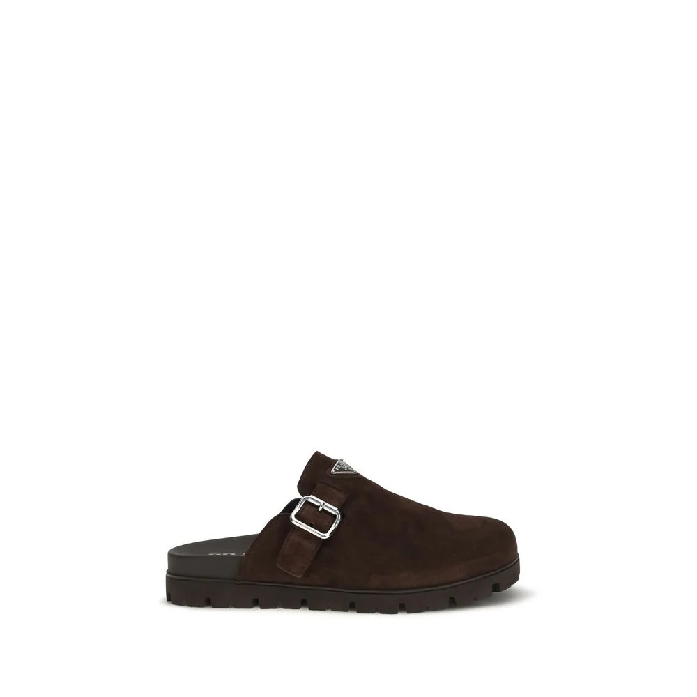 Prada Suede Mule — Brown | Italist Inc.