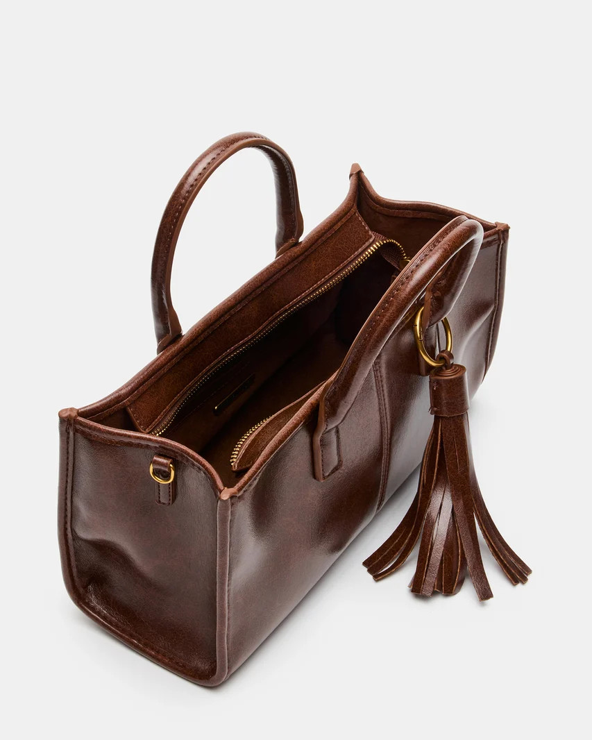 REECE Brown Tassel Top Handle Handbag | Steve Madden (US)