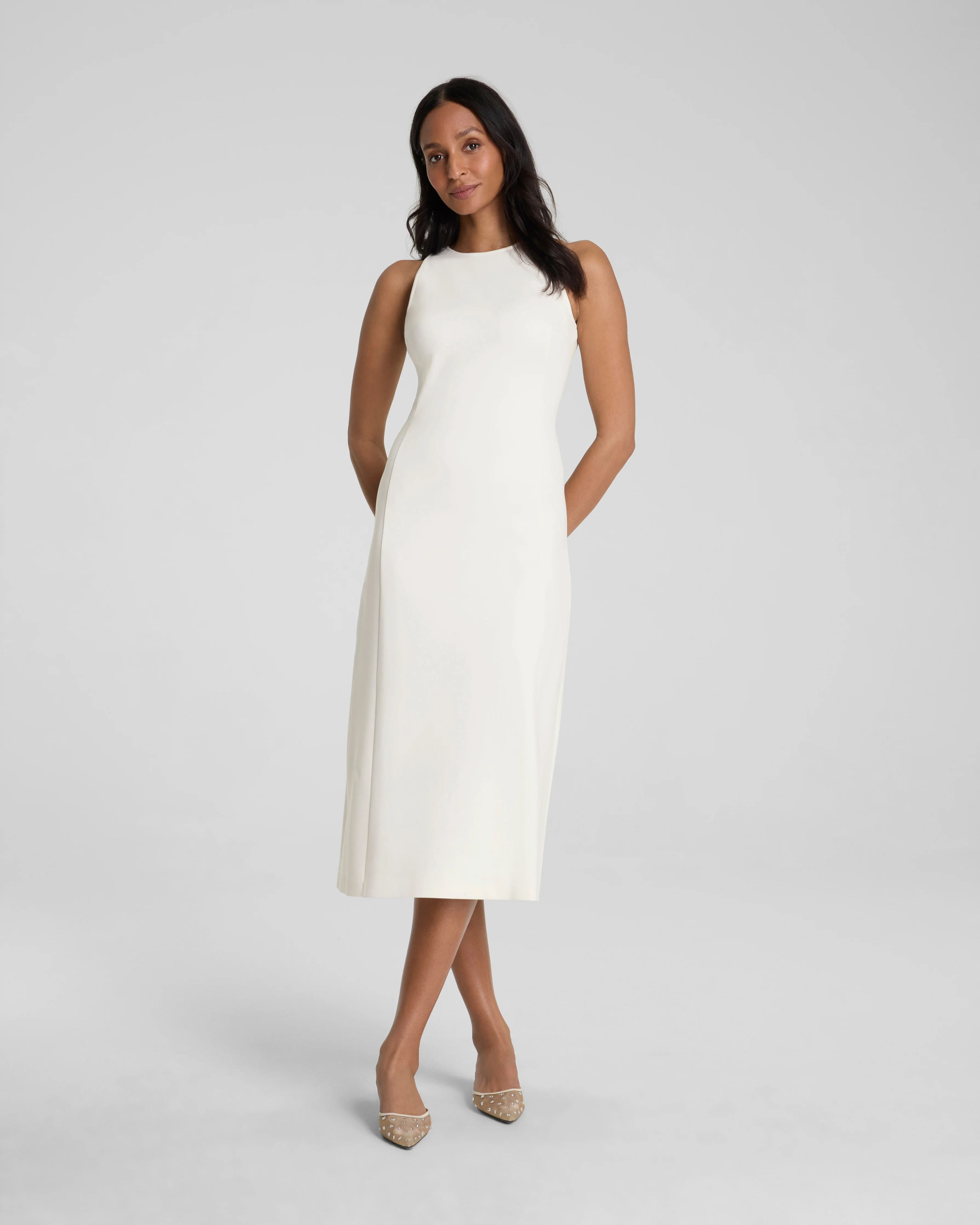 SPANX® Ponte Sleeveless A-Line Midi Dress | Spanx