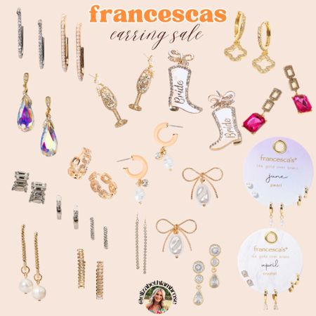 MAJOR CYBER MONDAY AT FRANCESCAS!!
all earrings are 60% off! 
all under $10 too!
grab your favs you’ve been eying or for your girls!!

#earrings #bride #stockingstuffer #sale #cybermonday #pearls #huggies #dropearrings


#LTKCyberWeek #LTKsalealert #LTKHoliday