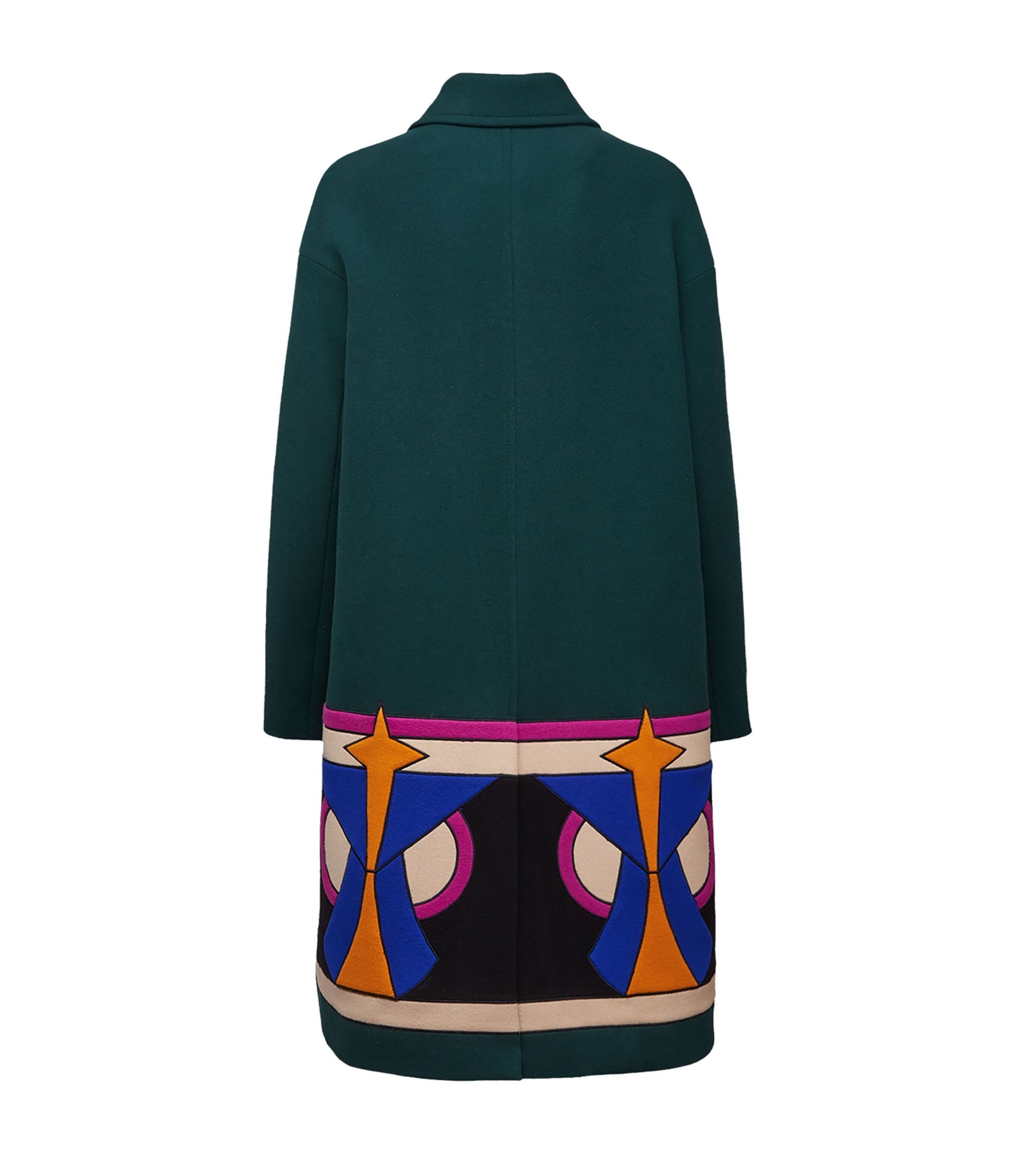 Wool-Blend Appliqué Intarsia Coat | Harrods