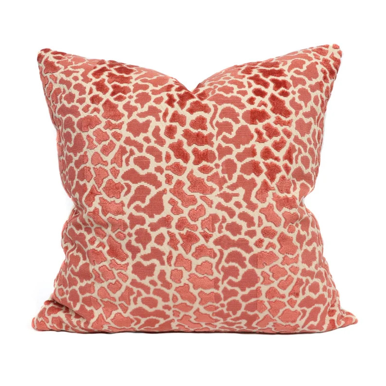 Ready to ship** Lee Jofa Timbuktu pillow cover in red velvet 2015120.19.0 - Double sided // Desig... | Etsy (US)