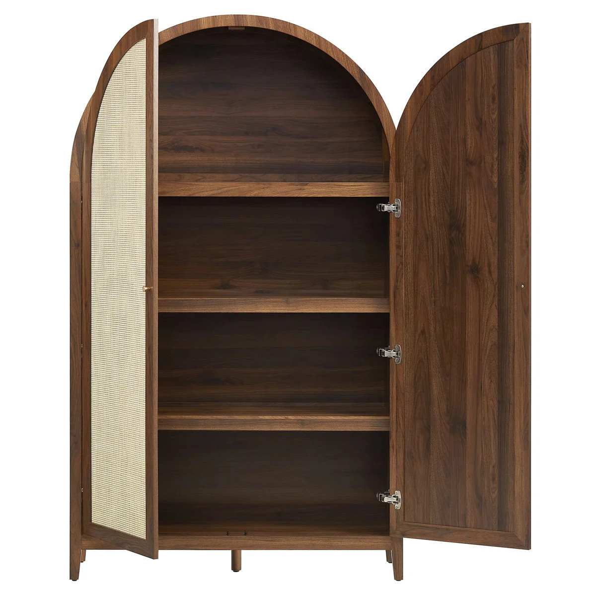 Calista 79" Tall Wide Rattan Arched Storage Cabinet | Wayfair North America