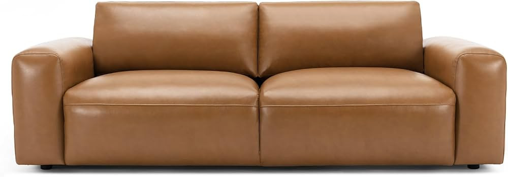 COLAMY 95" Oversized PU Leather Sofa for Living Room, Comfy Sofa Couch with Extra Deep Seats, Wid... | Amazon (US)