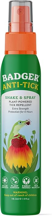 Badger Tick Spray, All Natural Tick Repellent for Humans, 6+ Hours Effective, Extra Strength Prot... | Amazon (US)