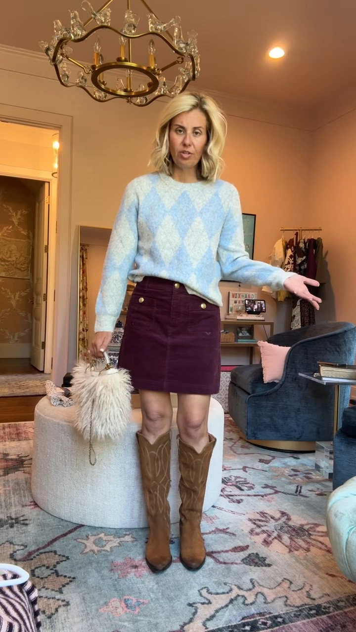 Totally styling this cord skirt all the ways! ￼
Sweaters - xs 
Skirt - 26P
Boots - 8 tts 

#LTKdayinmylife #LTKSeasonal #LTKOver40