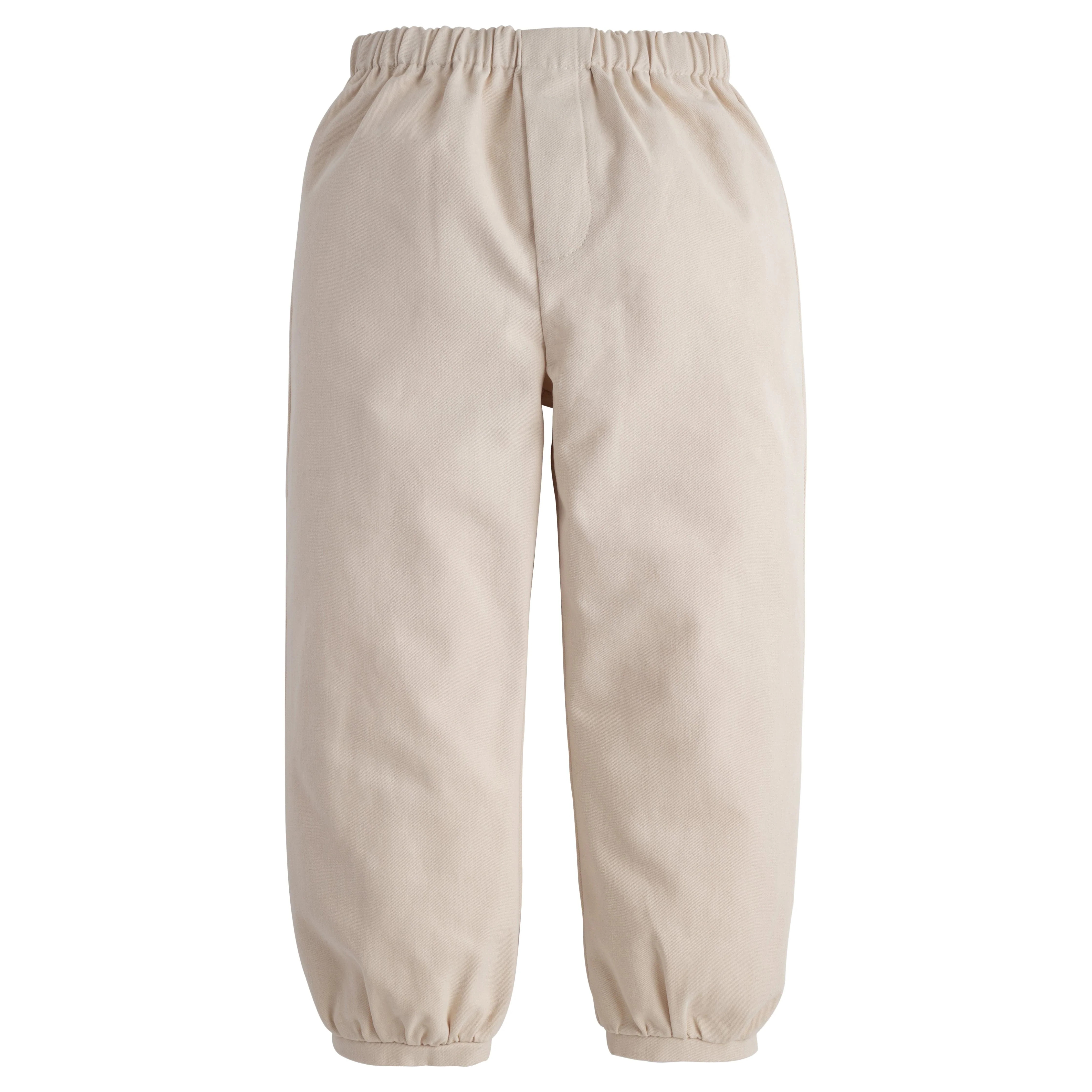 Boys Khaki Elastic Waist Pants - Classic Children's Clothing | Little English