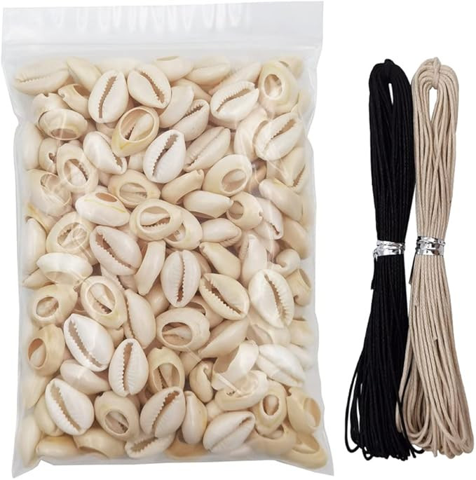 INSPIRELLE 8 Ounces (160~220pieces) Natural Spiral Cowrie Shell Beads Cut Sea Shell Connectors Be... | Amazon (US)