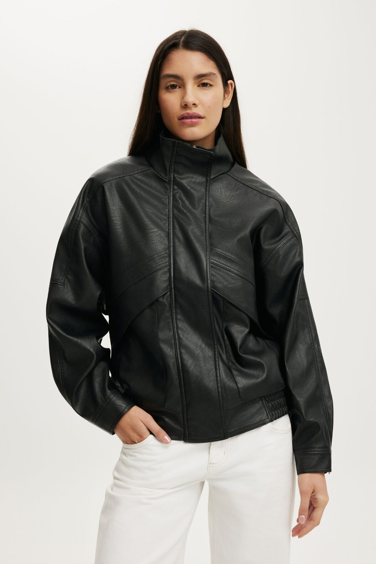 Theo Faux Leather Bomber | Cotton On (ANZ)