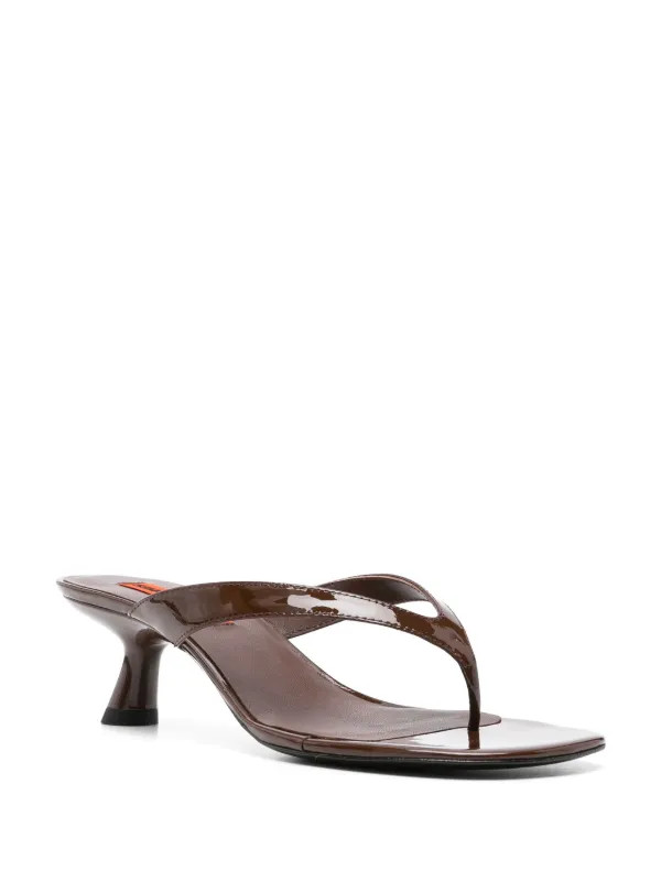 Simon Miller 57mm Beep Thong Sandals | Brown | FARFETCH | Farfetch Global