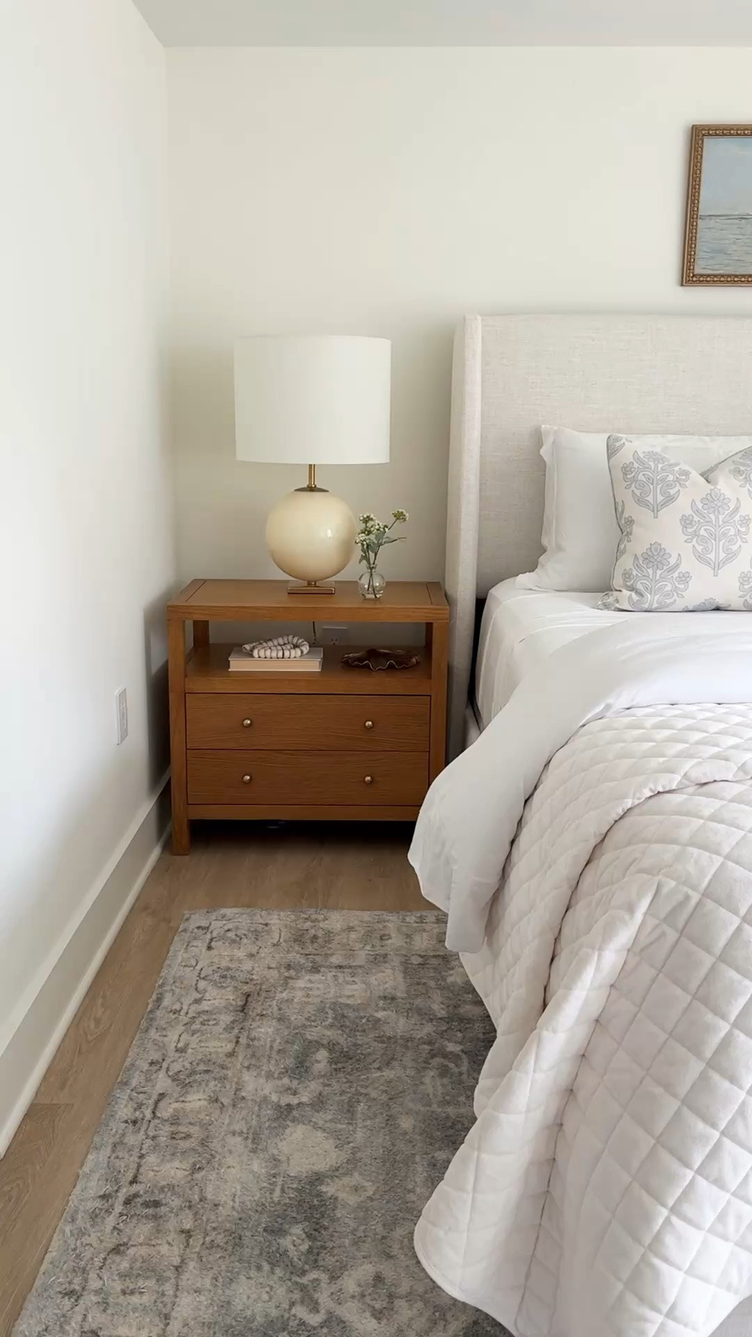 A nightstand that looks custom without the custom price. This 2-drawer nightstand from Wayfair comes in 17 finishes, has elegant brass hardware, and soft-close drawers that speak to its quality.

Paired with my Tilly upholstered bed in Talc Linen, it creates the soft, timeless bedroom look I always gravitate toward.

#LTKSaleAlert #LTKHome