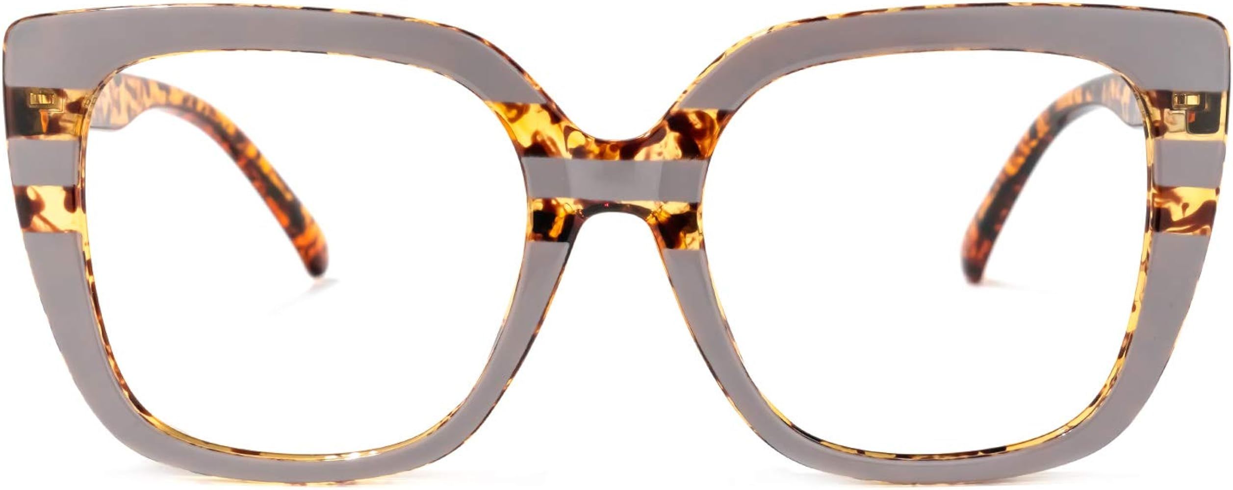 Zeelool Stylish Oversized Square Blue Light Blocking Glasses Computer Gaming Eyewear for Women Br... | Amazon (US)