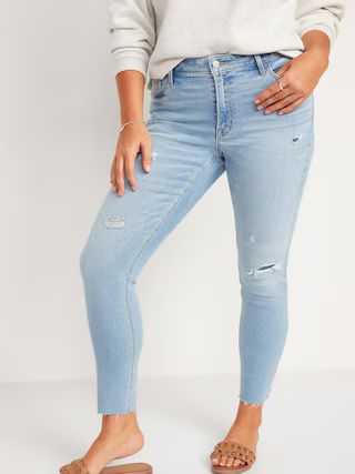 Mid-Rise Rockstar Super Skinny Ripped Jeans for Women | Old Navy (US)