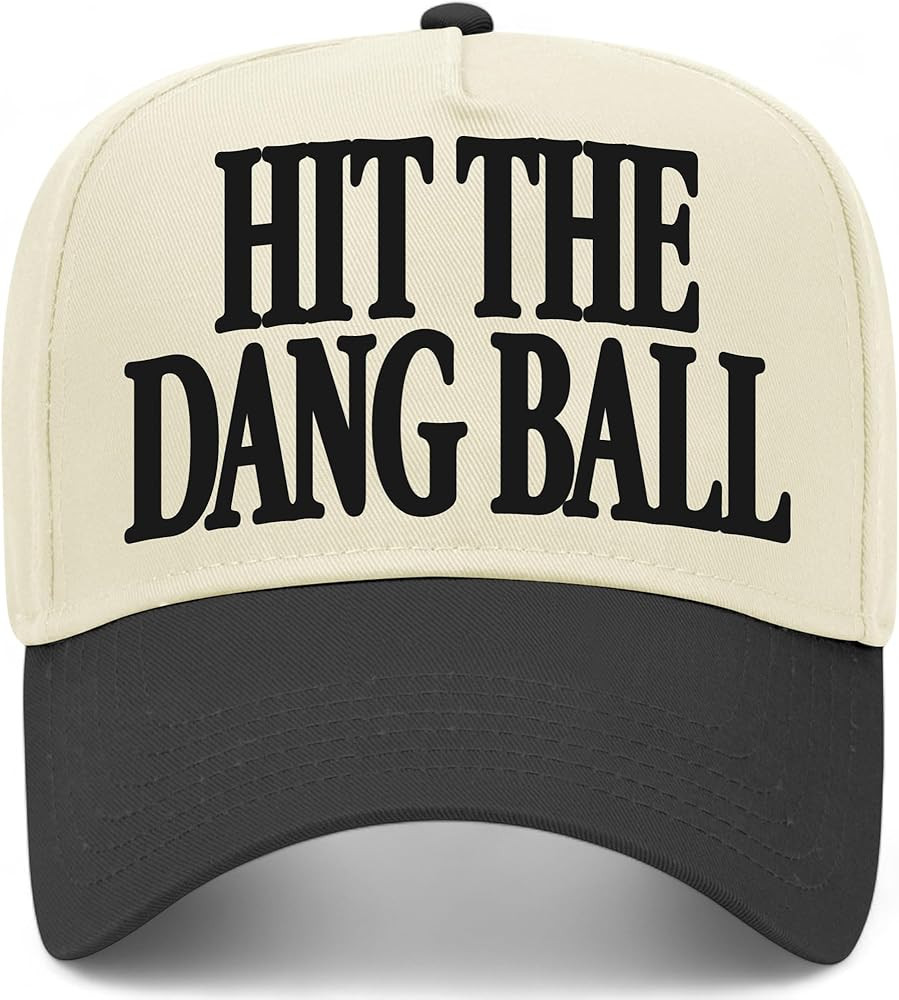 Hit The Dang Ball Vintage Trucker Hat | Premium Adjustable Snapback Baseball Hat for Men & Women | Amazon (US)