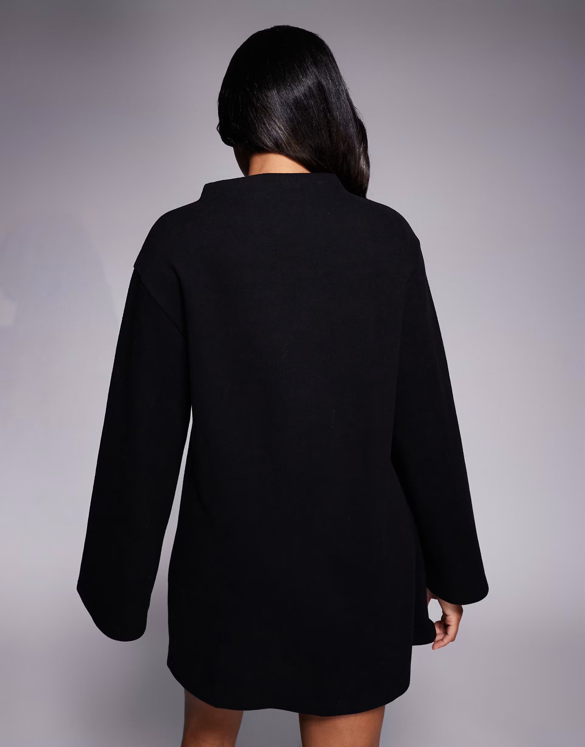 ASOS DESIGN supersoft wide sleeve mini dress in black | ASOS | ASOS (Global)