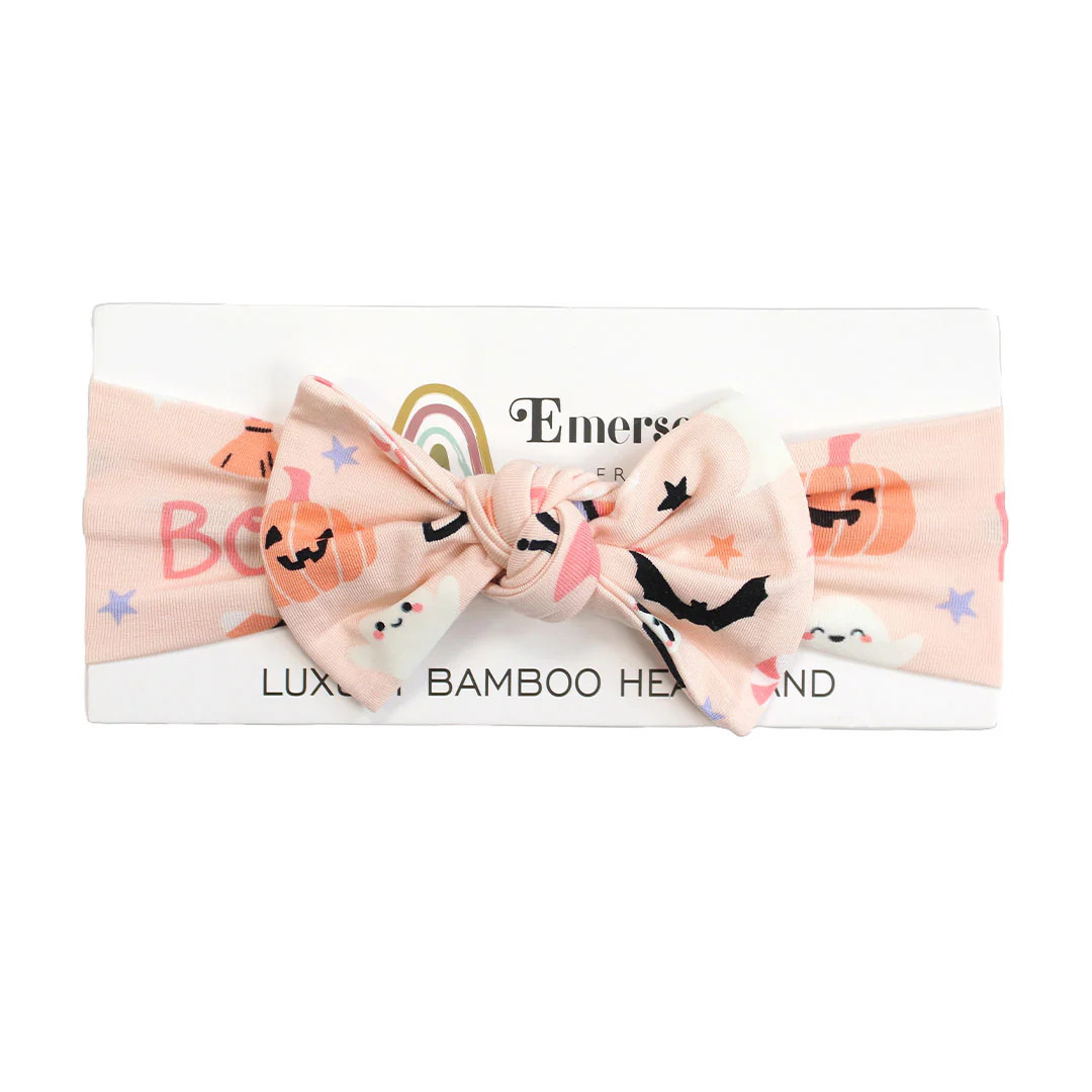 Sweet and Spooky Glow-in-the-Dark Halloween Bamboo Baby Headband | Emerson and Friends