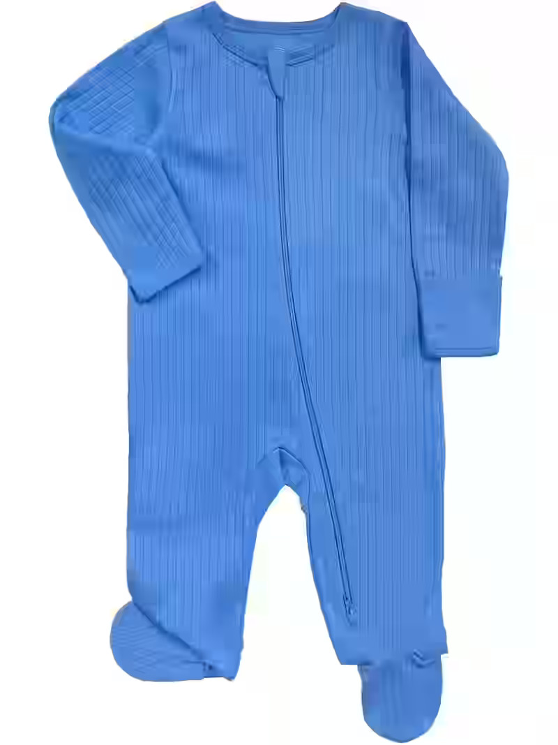 Wonder Nation Baby Gender Neutral Zip Front Footed Sleep N Play Pajamas, Sizes Preemie-6/9 Months | Walmart (US)