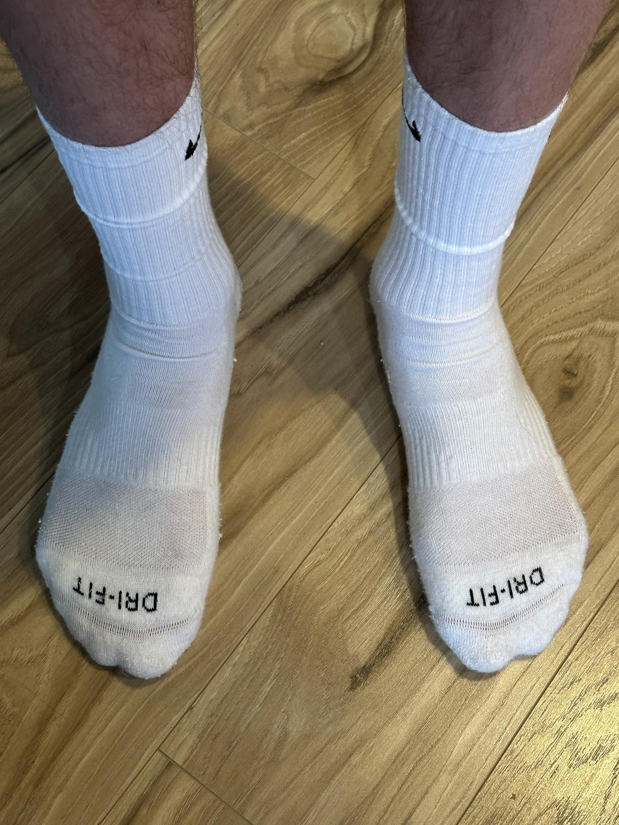 NIKE Dri-FIT Cushion Crew Training Socks (6 Pair) White With Traditional Black Swoosh Logo ADULT ... | Amazon (US)