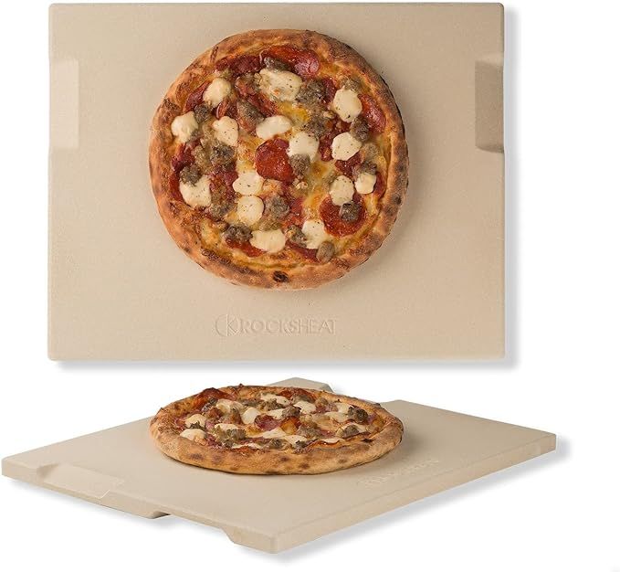 ROCKSHEAT Pizza Stone 12in x 15in Rectangular Baking & Grilling Stone, Perfect for Oven, BBQ and ... | Amazon (US)