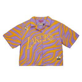 M&N x Melody Ehsani Puffer Shirt Los Angeles Lakers | Mitchell & Ness