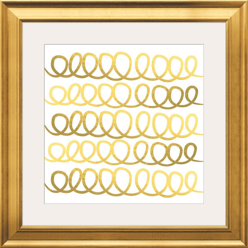 Curls Gold And White Wall Art | Great Big Canvas - Dynamic