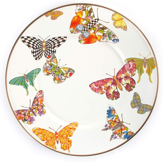 MacKenzie-Childs Butterfly Garden Single Salad and Dessert Plate, Housewarming Presents for New H... | Amazon (US)