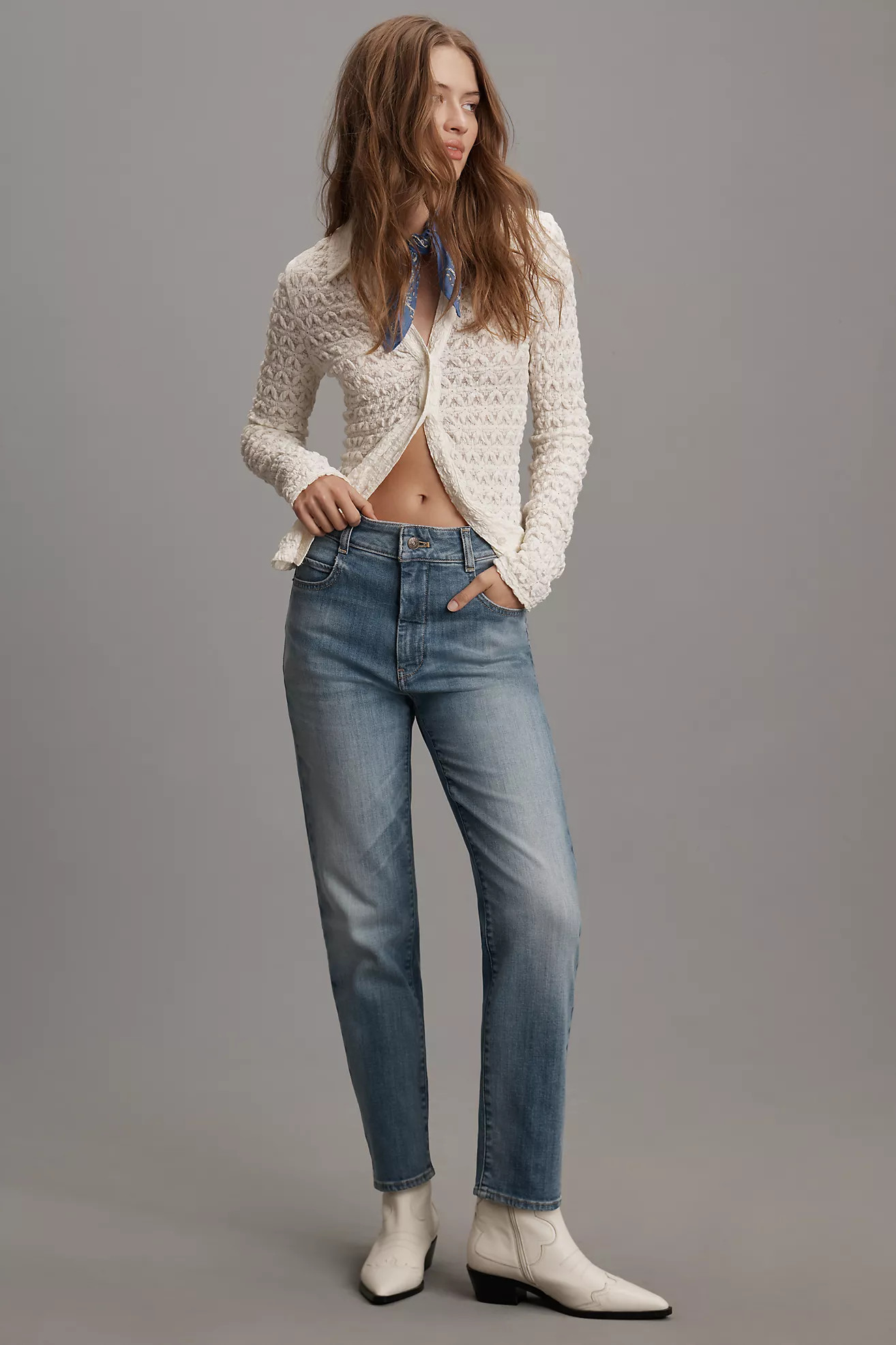 Pilcro High-Rise Tapered Jeans | Anthropologie (US)