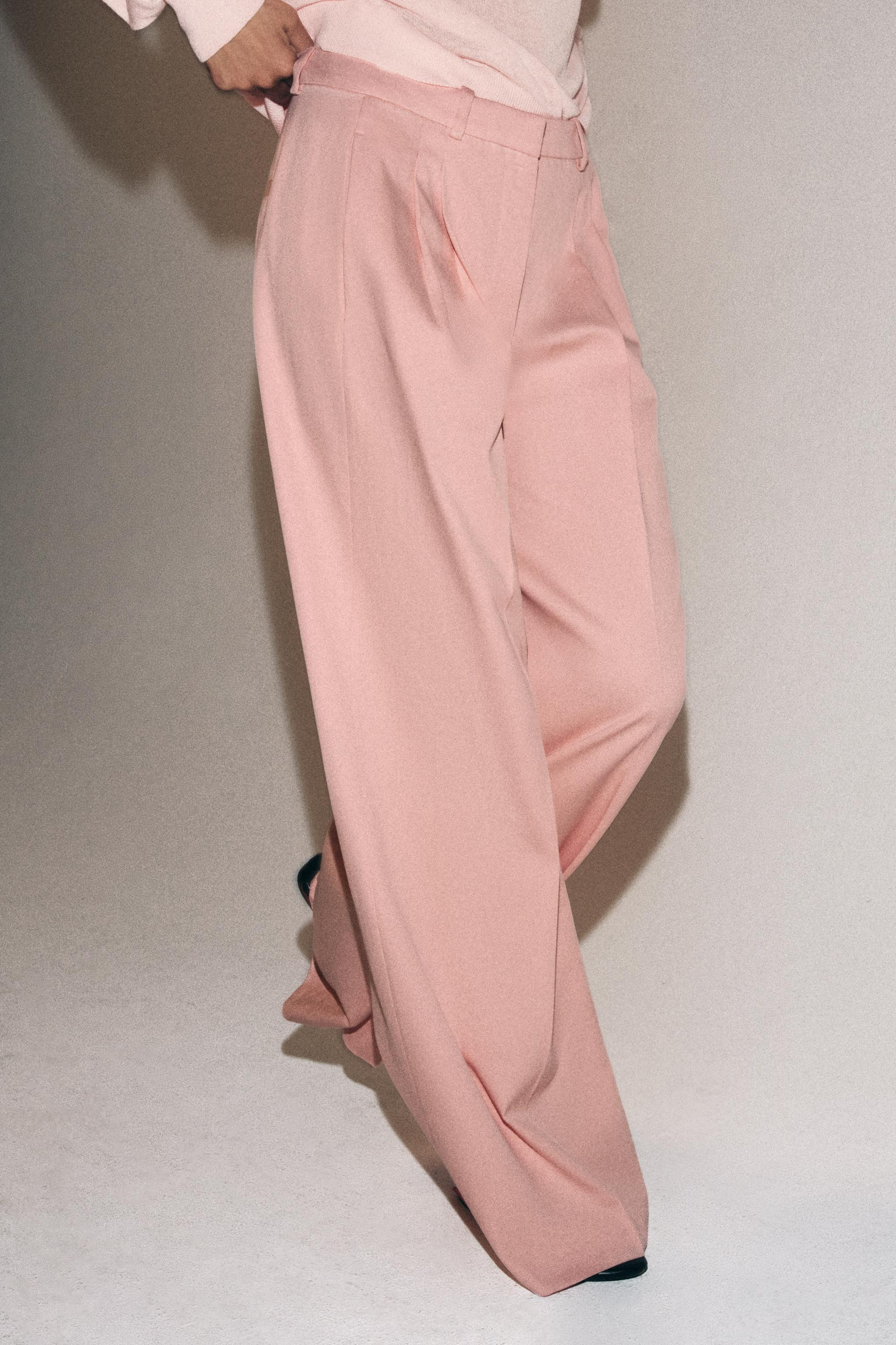 ZW COLLECTION PLEATED WIDE LEG PANTS | Zara US