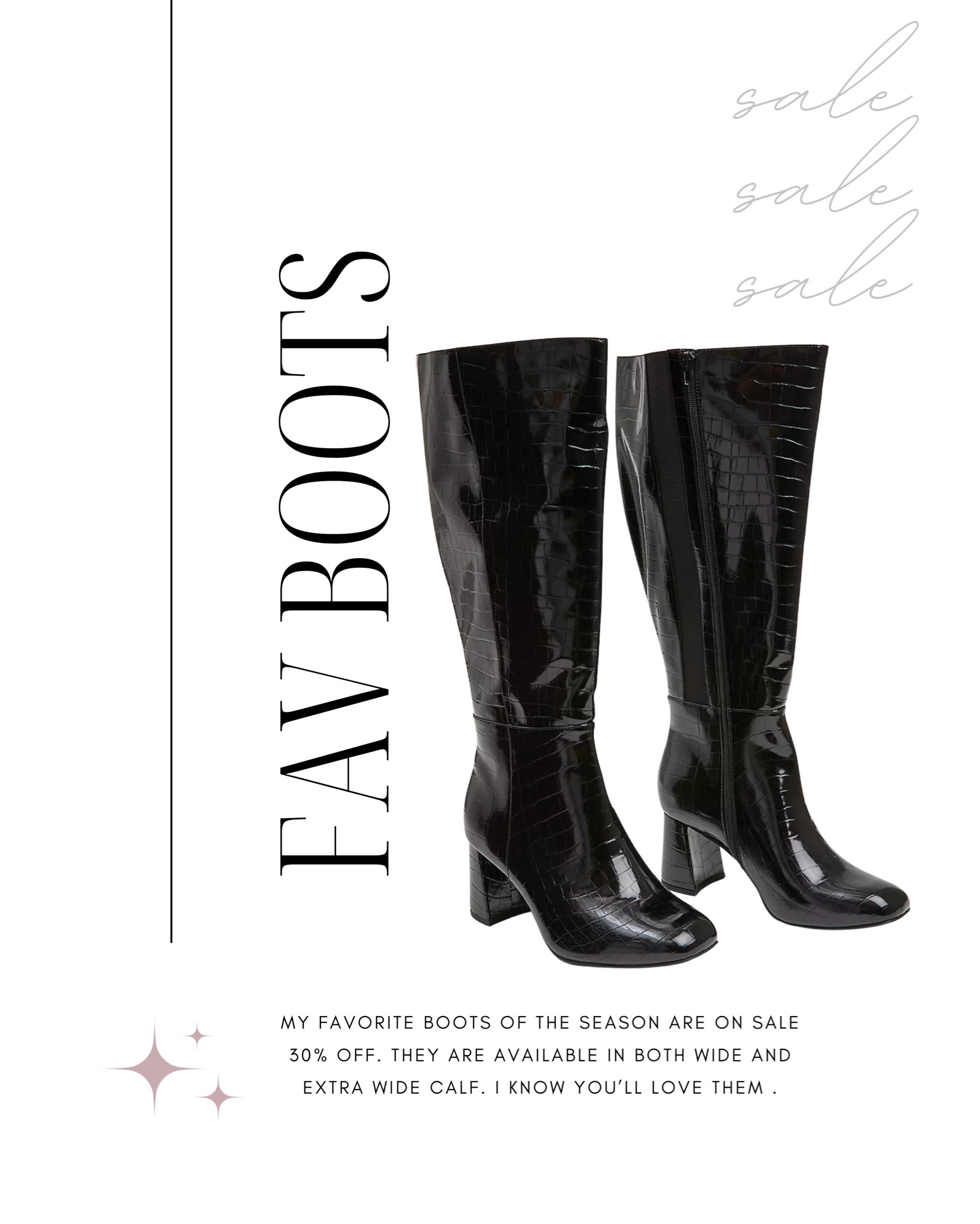 Black patent leather boots best sale wide calf