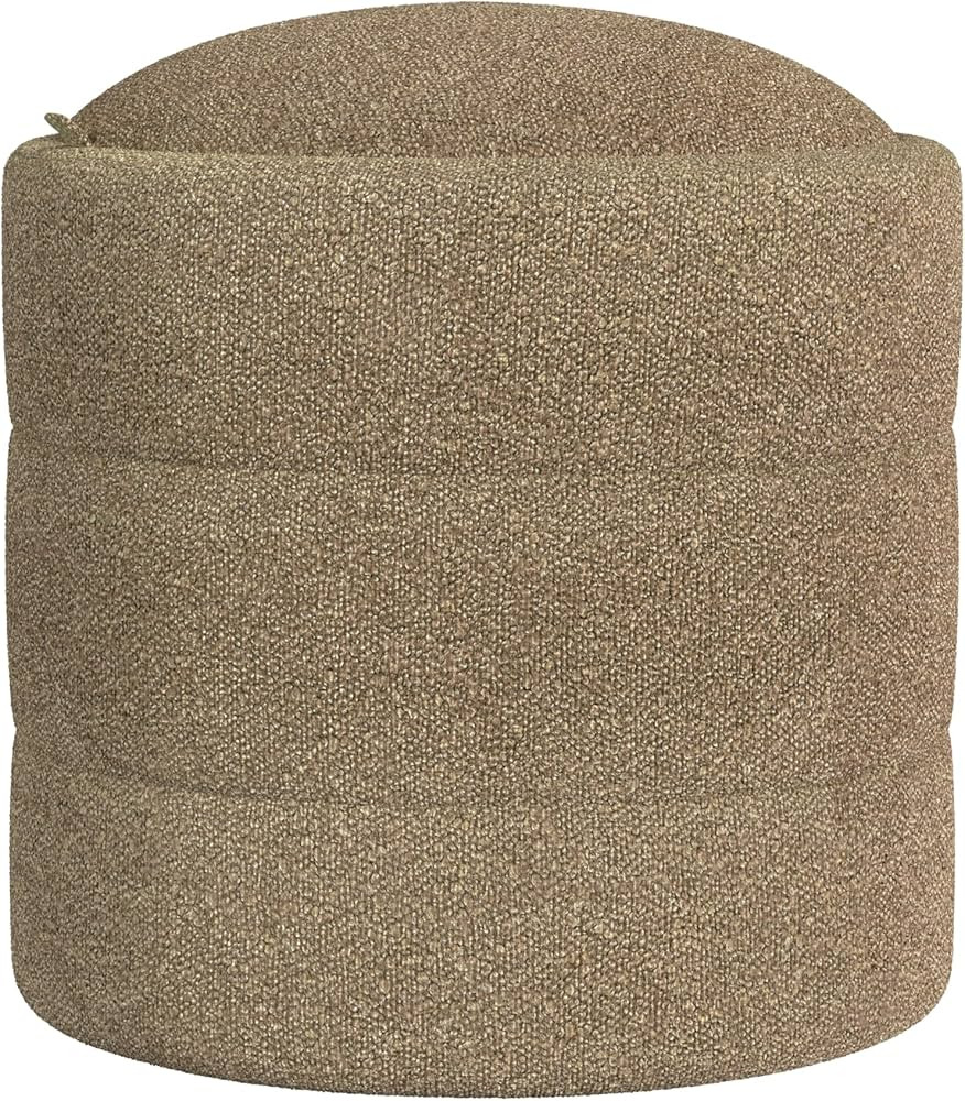 HomePop Storage Round Ottoman with Removable Lid |Homepop Home Décor|Upholstered Round Foot Rest... | Amazon (US)