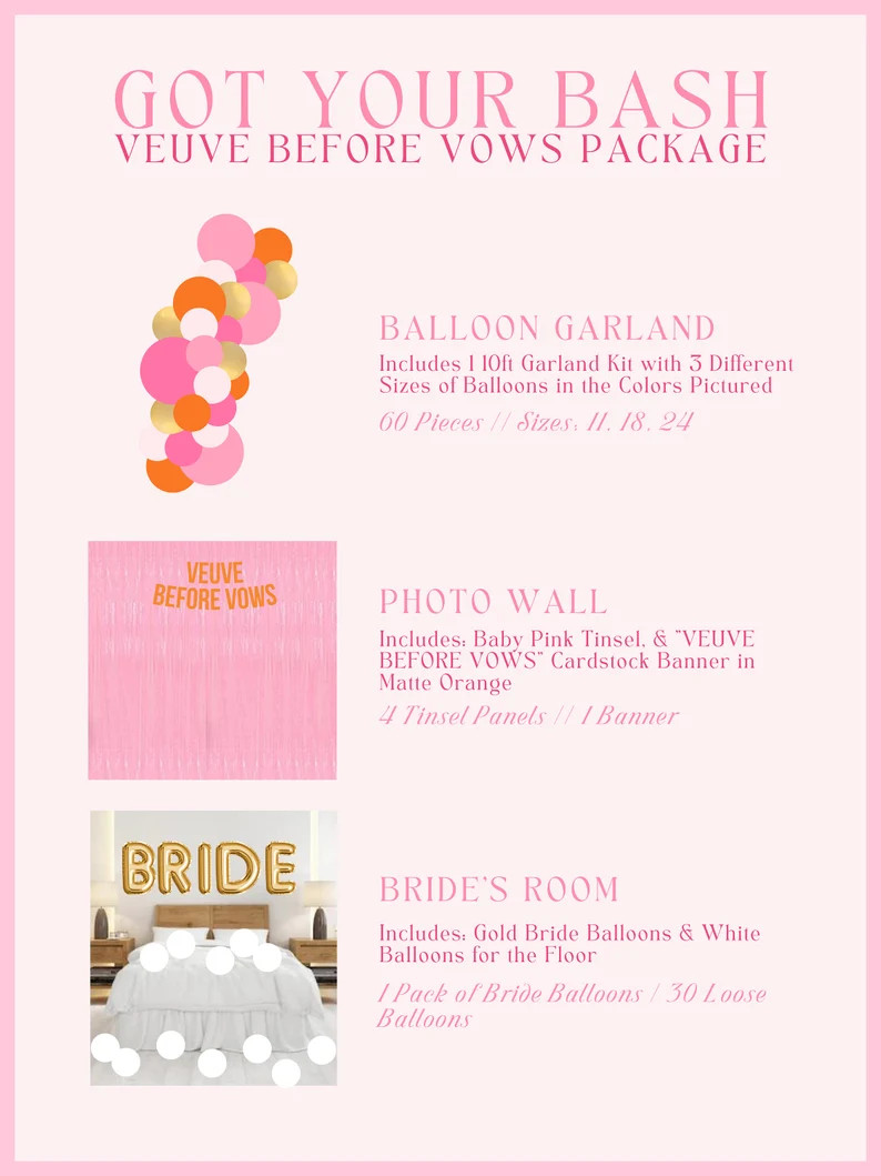 Veuve Before Vows Decoration Package | Etsy (US)