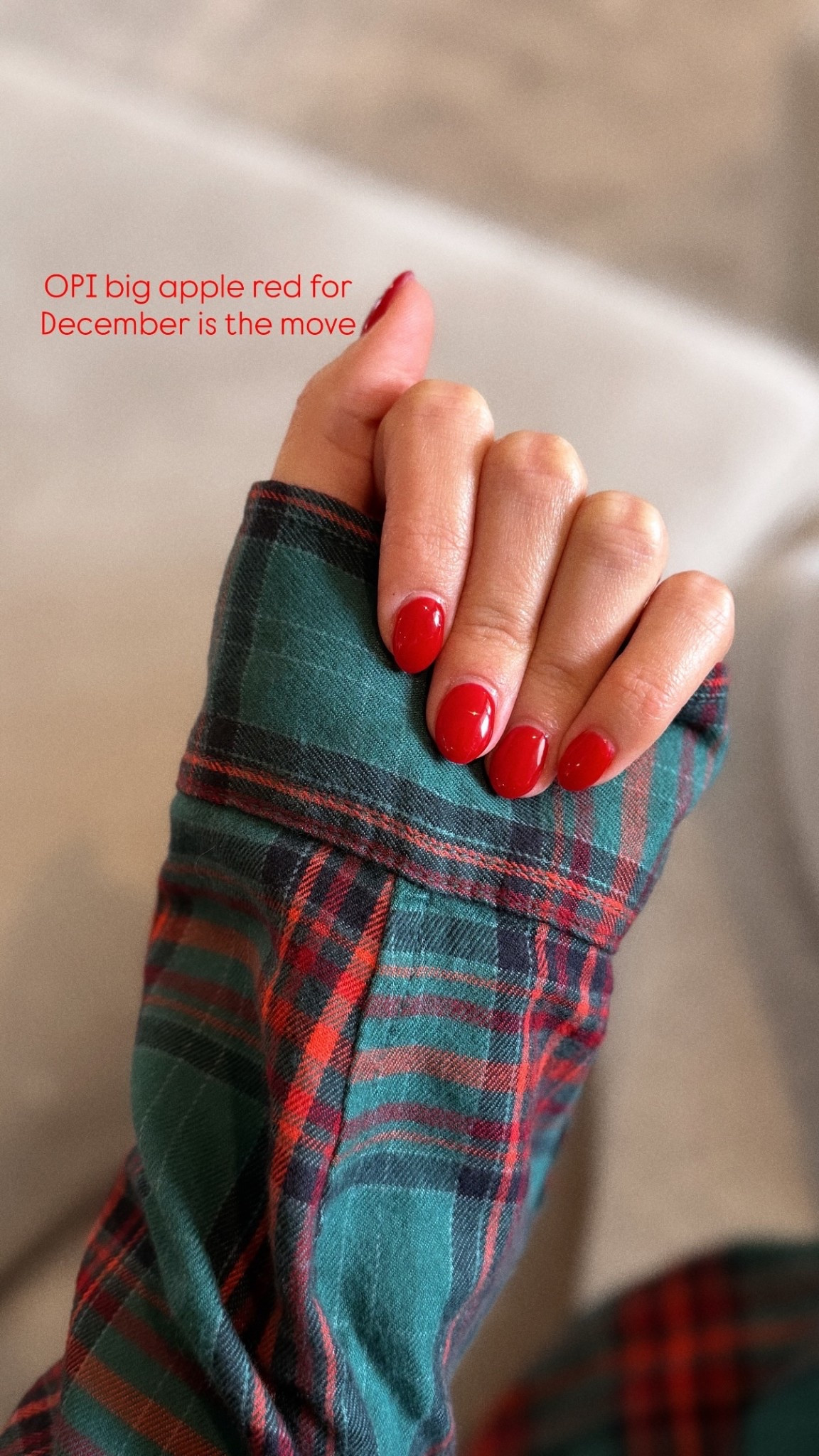 OPI big apple red for December is the move