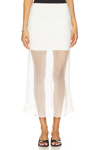 Line & Dot x REVOLVE Denman Midi Skirt in Cream from Revolve.com | Revolve Clothing (Global)