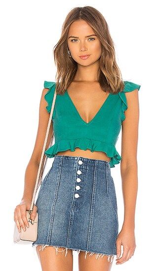 Privacy Please Rancho Crop Top in Emerald | Revolve Clothing (Global)