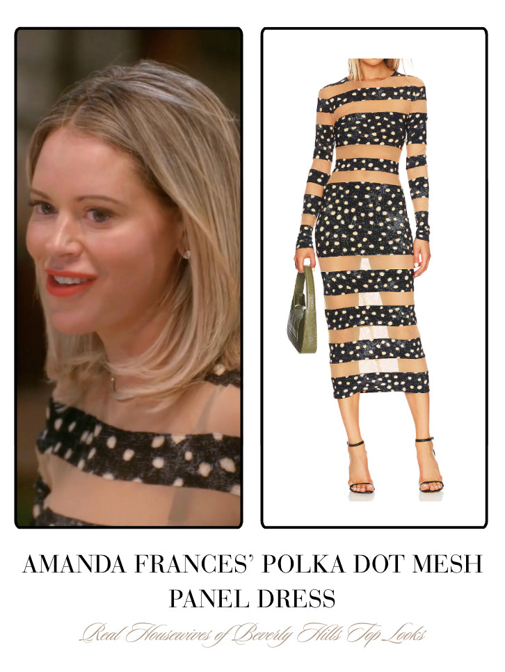 Amanda Frances' Polka Dot Mesh Panel Dress 

 