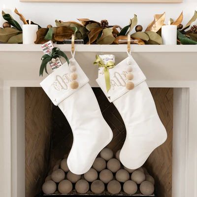 Ivory Christmas Stocking | Fig and Dove