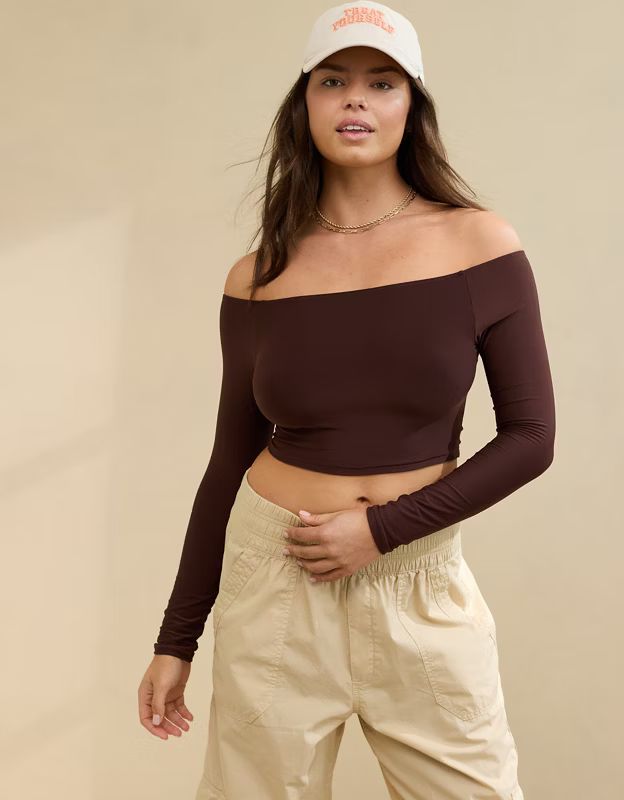 SMOOTHEZ Long Sleeve Cropped Top | Aerie