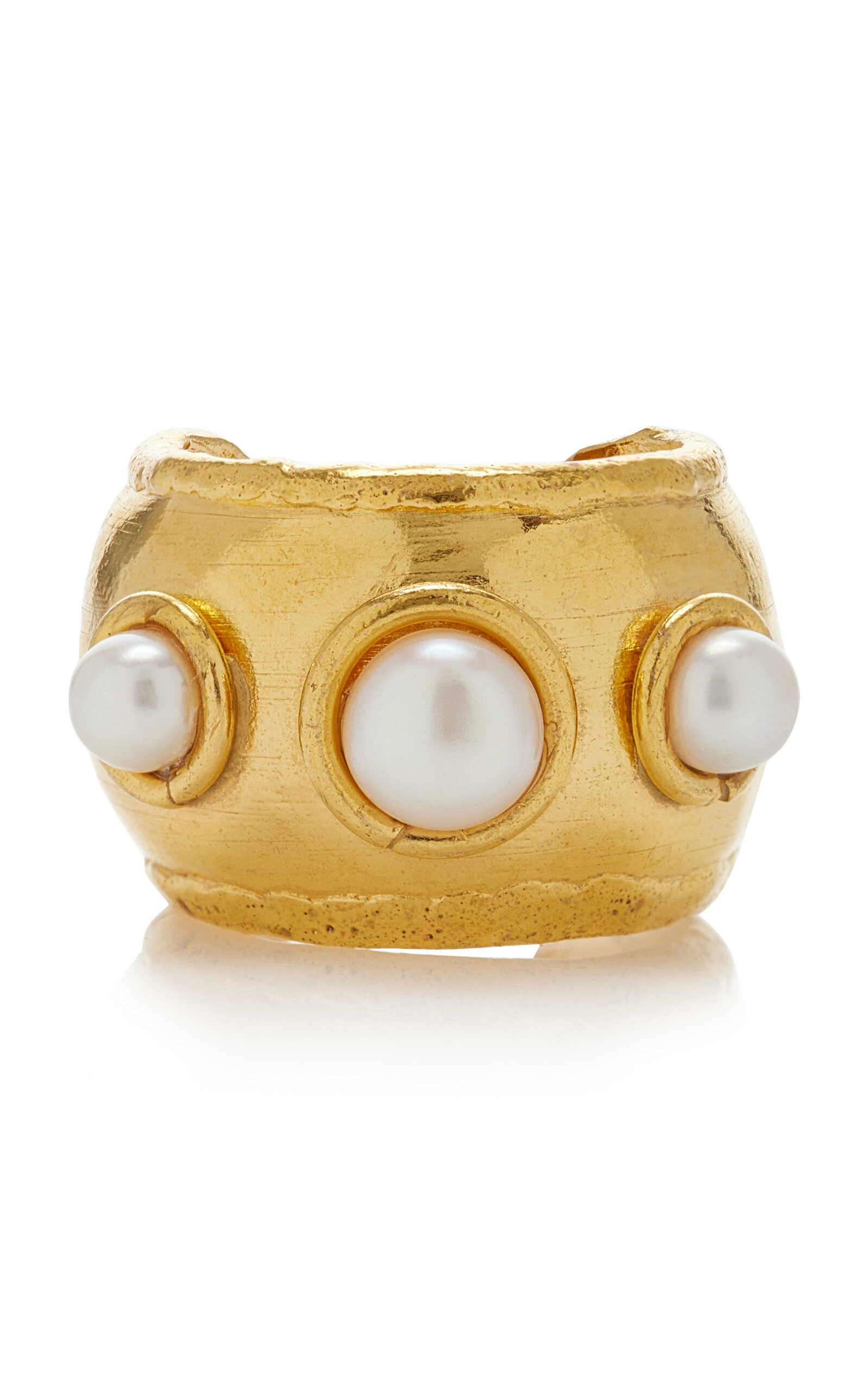 Dune 22K Gold-Plated Pearl Ring | Moda Operandi (Global)