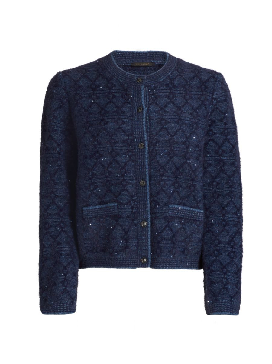 Evey Metallic Bouclé Cardigan | Saks Fifth Avenue